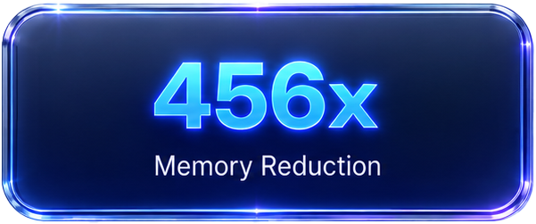 456× Memory Reduction